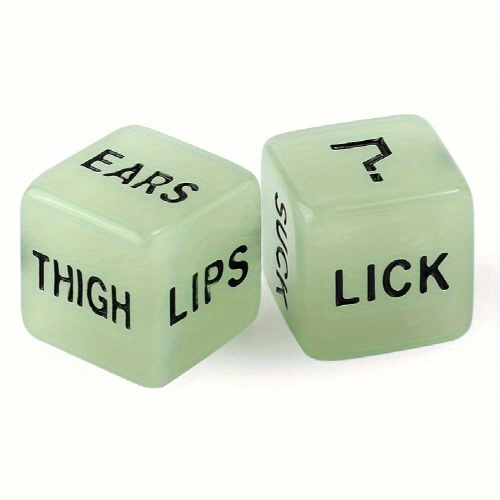 2pcs Luminous Dice Suitable As Party Supplies Board Game Props