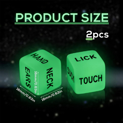 2pcs Luminous Dice Suitable As Party Supplies Board Game Props 1