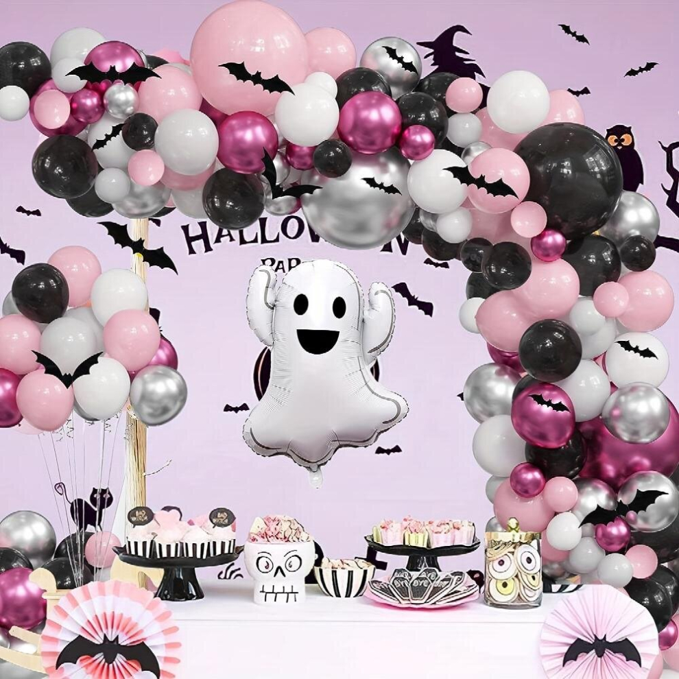 Halloween Balloons Party Decoration Ghost Halloween Balloon Set For Girls Pink Garland Arch Kit-image-OPC-PD5PX7Q-NEW