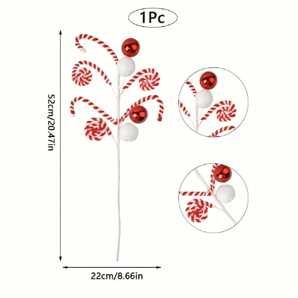 1pc 51 99 Cm Christmas Plugin For Christmas Decoration Candy Cane Lollipop Christmas Ball Plugin Christmas Tree Decoration-image-OPC-PD5PXZD-NEW