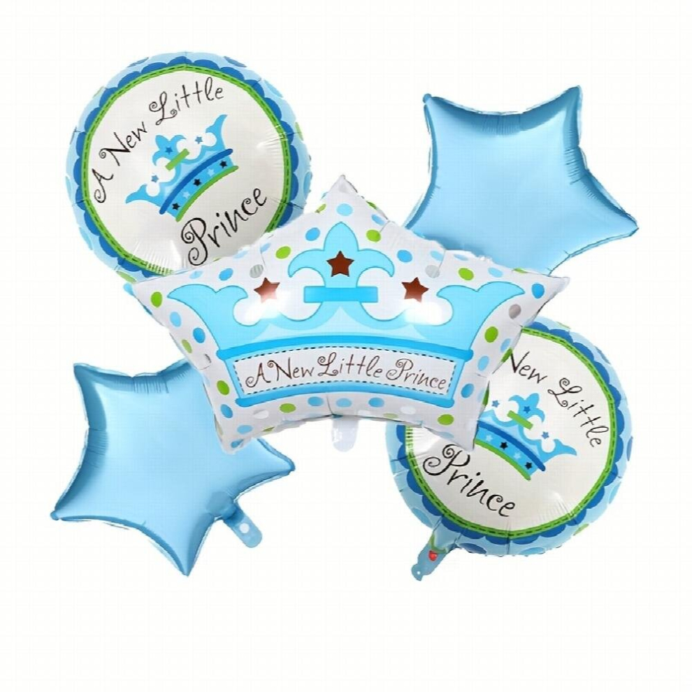 5pcs Newborn Party Set Birthday Party Set Balloon Gender Reveal Party Balloon Set