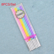 8pcs Birthday Candle Long Rod Candle Birthday Candle Cake Decoration Candle Baking Packaging