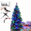 (Deluxe Black with 200 multi colour leds) AAMEN Pre-Lit Artificial Christmas Tree 6