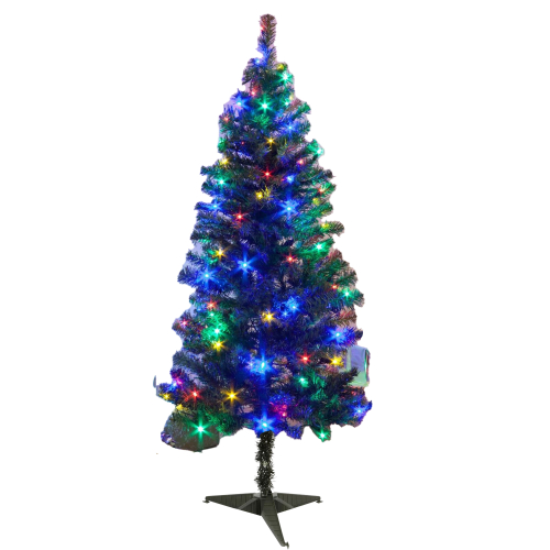 (Deluxe Black with 200 multi colour leds) AAMEN Pre-Lit Artificial Christmas Tree