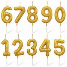 10pcs Number Candles Birthday Cake Candles 0 9 Glitter Numeral Candle With Holders For Birthday Wedding Anniversary Graduation Party Outdoor Activitie