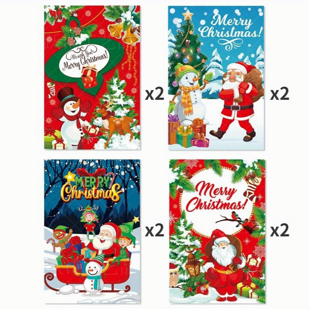 8pcs Christmas Decoration Wine Bottle Sticker Party Red Wine Bottle Self adhesive Sticker-image-OPC-PD5Q2KC-NEW