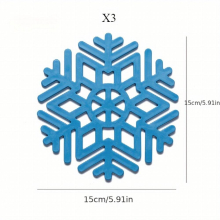 Colorful Silicone Table Mats Heat Insulation Mats Geometric Snowflake Mat Bowls Kitchen Hollowed out Coasters Christmas Coasters Christmas Table Mats