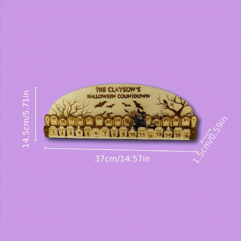 Wooden Home Halloween Advent Calendar Desktop Creative Display Pieces Spooky Witch Decoration-image-OPC-PD5Q56G-NEW