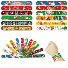 1 Pack Of 12pcs Christmas Dress Up Gift Clap Ring Bracelet