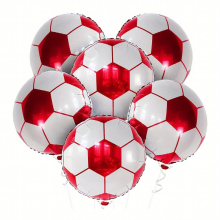 6pcs 45 Football Theme Shape Foil Balloons Birthday Party Gathering Campus Activities Sports Games Classroom Arrangement Supplies