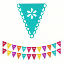 8pcs 10pcs 12pcs Mexico Pull Flag Pinata Theme Carnival Party Banner Of The Dead Decor Colorful Hollow Wedding Decoration Mexican Flag