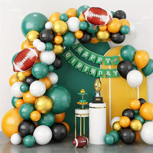 Rugby Sport Field Birthday Arch Backdrop Kit