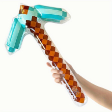 1pc Pixel Style Toy Inflatable Pickaxe Balloon Holiday Decoration Party Supplies Family Interactive Game Props