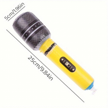 1pc Blow Up Inflatable Microphone Prop Toy for Musical Concert Themed Party Birthday Toy Decoration Random
