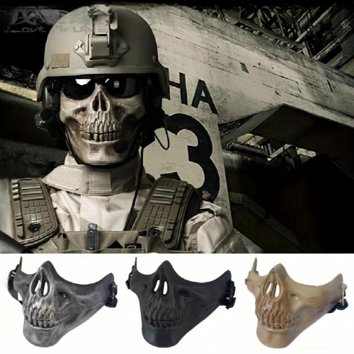 Halloween Skull Half Face Mask Stage Show Horror Ghost Mask 2