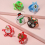 6pcs Christmas Rings Soft Rubber Rings Party Small 3
