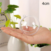 Clear Ornaments Balls 12pcs DIY Plastic Christmas Decorations Tree Balls Baubles Craft Transparent Ball For Christmas Wedding Party Years Present Home