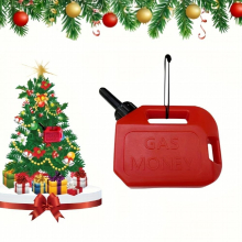 Christmas Gas Saving Money Christmas Decoration Pendant Funny Gas Can Money Clip Ornament Red Gasoline Barrels Decoration Funny Money Holder Ornament