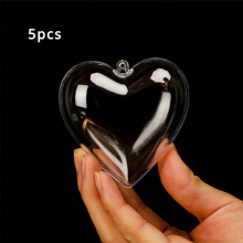 5pcs Transparent Love Ball Bouquet Bubble Ball Eternal Flower Heart Christmas Ball Plastic Round Ball Gift For Girlfriend Birthday Gift