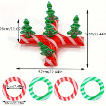 Christmas Tree Hoop Inflatable Christmas Hoop Cross Christmas Tree Throwing Hoop Toy Christmas Party Toy