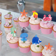 24pcs Marine Life Theme Party Cake Hat Marine Animal Cake Hat Party
