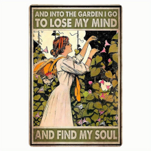 1pc 8x12Inch 20 32x30 Metal Tin Retro Sign Metal Poster Garden Floral Art Decor Fairy Garden Plant Vintage Home Bedroom Office Restaurant Wall Decor