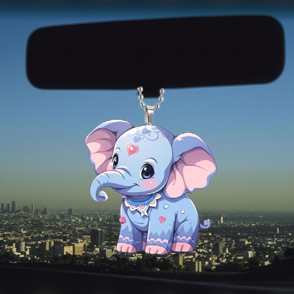 1Pc Elephant Car Pendant This Stylish Keychain Decoration Adds A Touch Of Beauty To Your Cars Interior 885680182754
