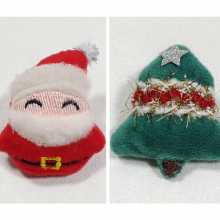 Christmas Plush Brooch Christmas Party Dress Up Christmas Tree And Santa Claus Clothing Accessories Christmas Gift