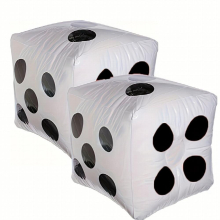 2 Pcs 33 02 Cm Inflatable Dice Large Inflatable Dice Toy For Indoor Outdoor Broad Game Pool Party Party Favors Supplies Christmas Halloween Birthday P