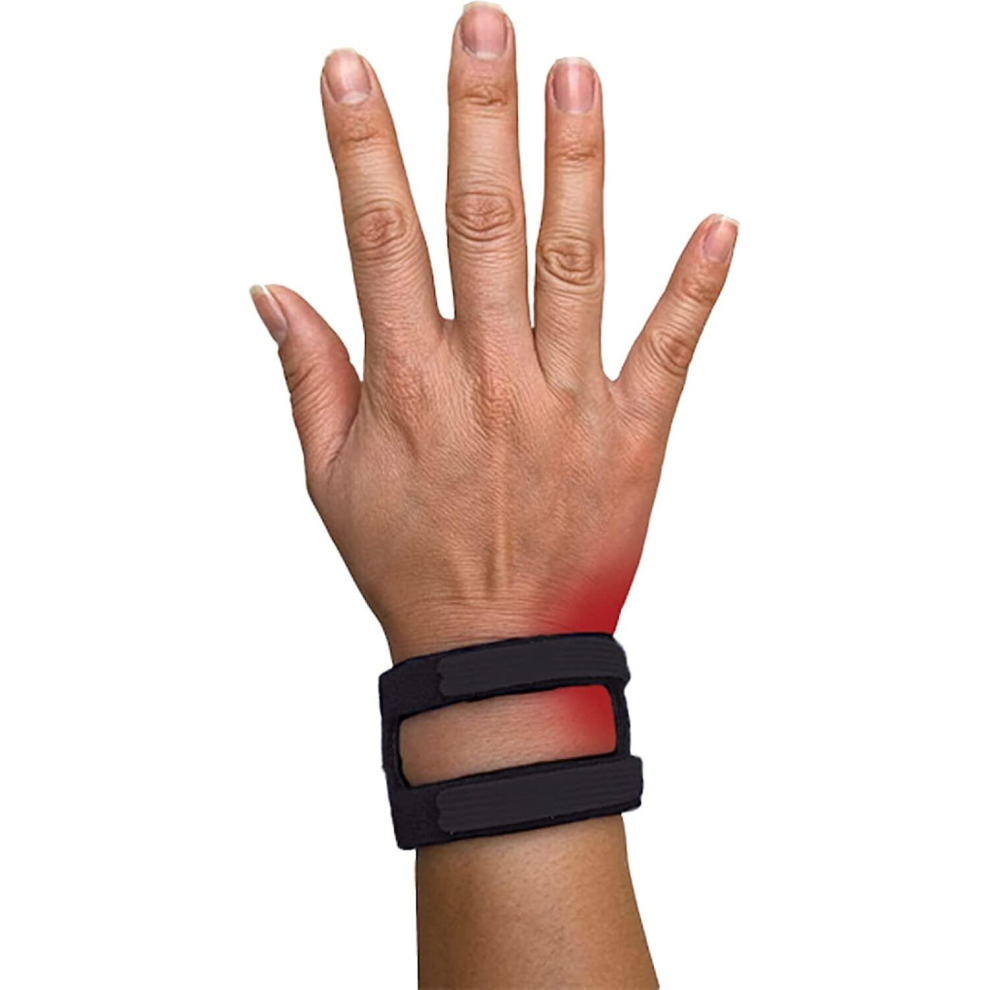 Black Adjustable Wrist Brace For, One Size Fits Most. For Left And Right Wrists, Support For Weight Bearing Strain, Exercise