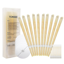 10 Pack Handcrafted Ear Wax Removal Kit, Made With Beeswax Coated Paper Us New