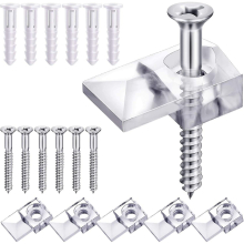 20 Pack Mirror Holder Clips Glass Retainer Clips Kit Mirror Hanging Kit Mirror Hanging Hardware