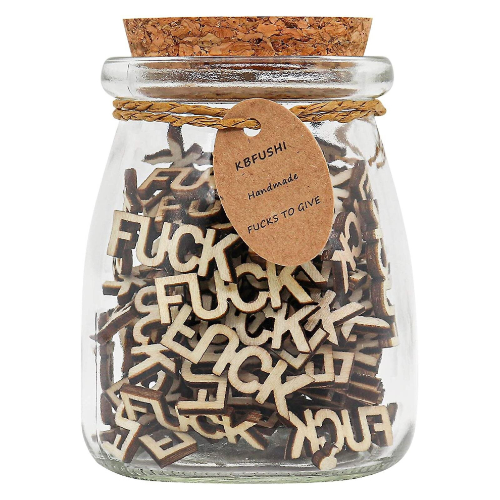 Give A Fuck In A Bottle, Fuck Wooden Cutout Letter Piece,bad Mood Vent, Funny Fucks To Give Gift For Valentine's Day,birthday Day,holiday