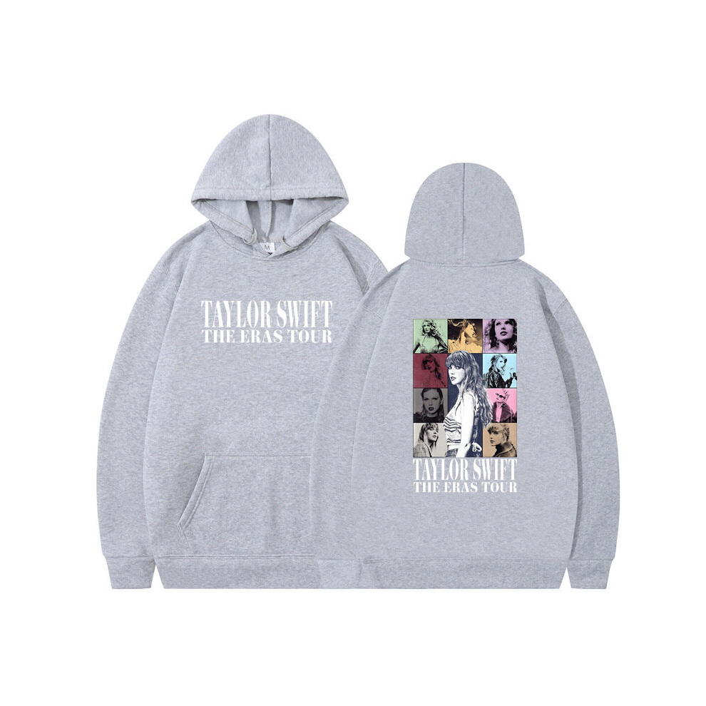 (light gray+white, S) TAYLOR SWIFT Athleisure Hoodie Printed