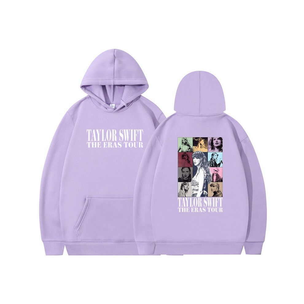 (light purple+white, S) TAYLOR SWIFT Athleisure Hoodie Printed