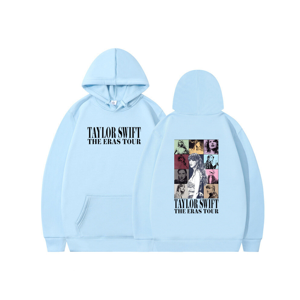 (light blue+black, S) TAYLOR SWIFT Athleisure Hoodie Printed