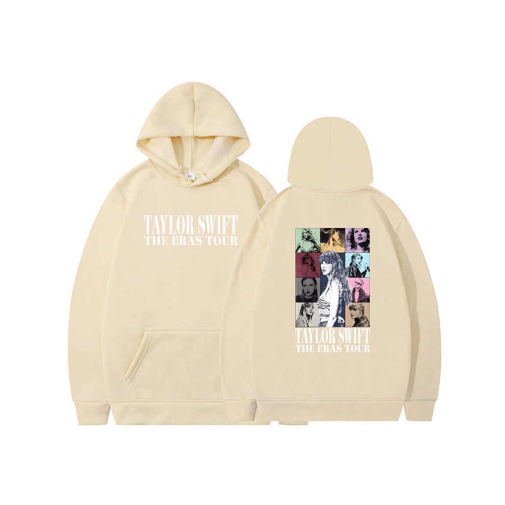 (khaki+white, S) TAYLOR SWIFT Athleisure Hoodie Printed