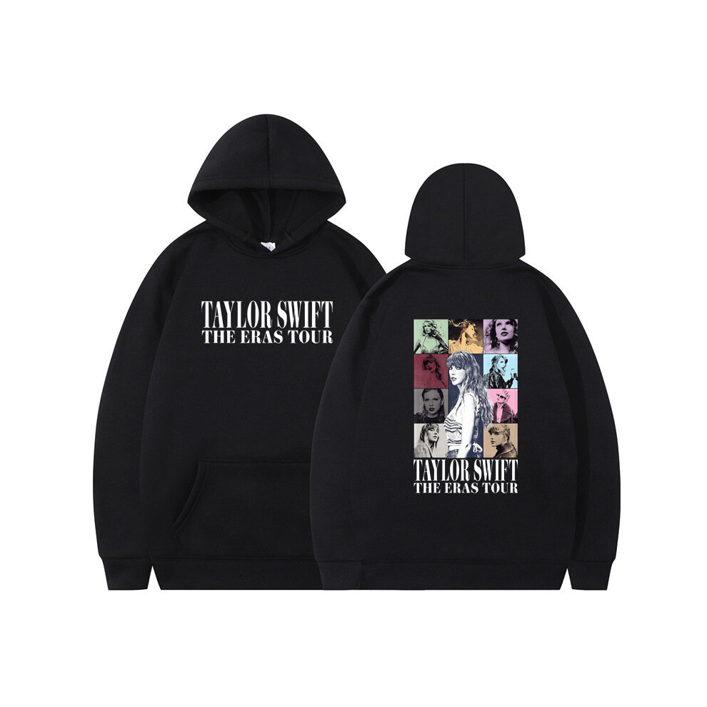 (black+white, S) TAYLOR SWIFT Athleisure Hoodie Printed