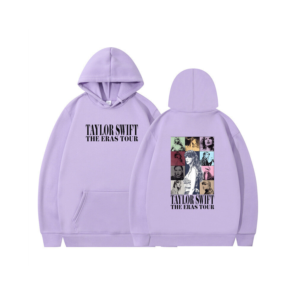 (light  purple+black, S) TAYLOR SWIFT Athleisure Hoodie Printed