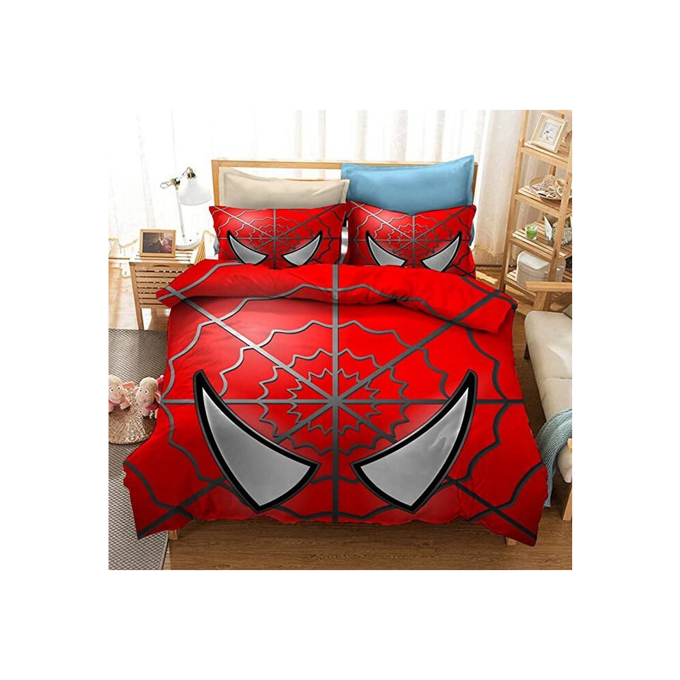 (8, King(220x240cm)) spiderman UK Size Sheets Three Piece Four Piece Single and Double KING Duvet Covers