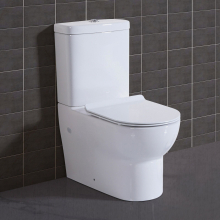 Modern Back To Wall Toilet Close Coupled Pan+Cistern Soft Close Toilet Seat