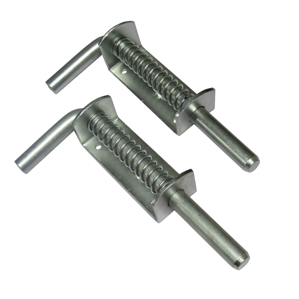 (3/4" (19MM)) Spring Loaded Animal Shoot Bolts X2 (Zinc Plated)