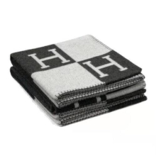 (Black) New wool Cashmere Throw Plaid Blankets Pillow Sofa Bedding Shawl