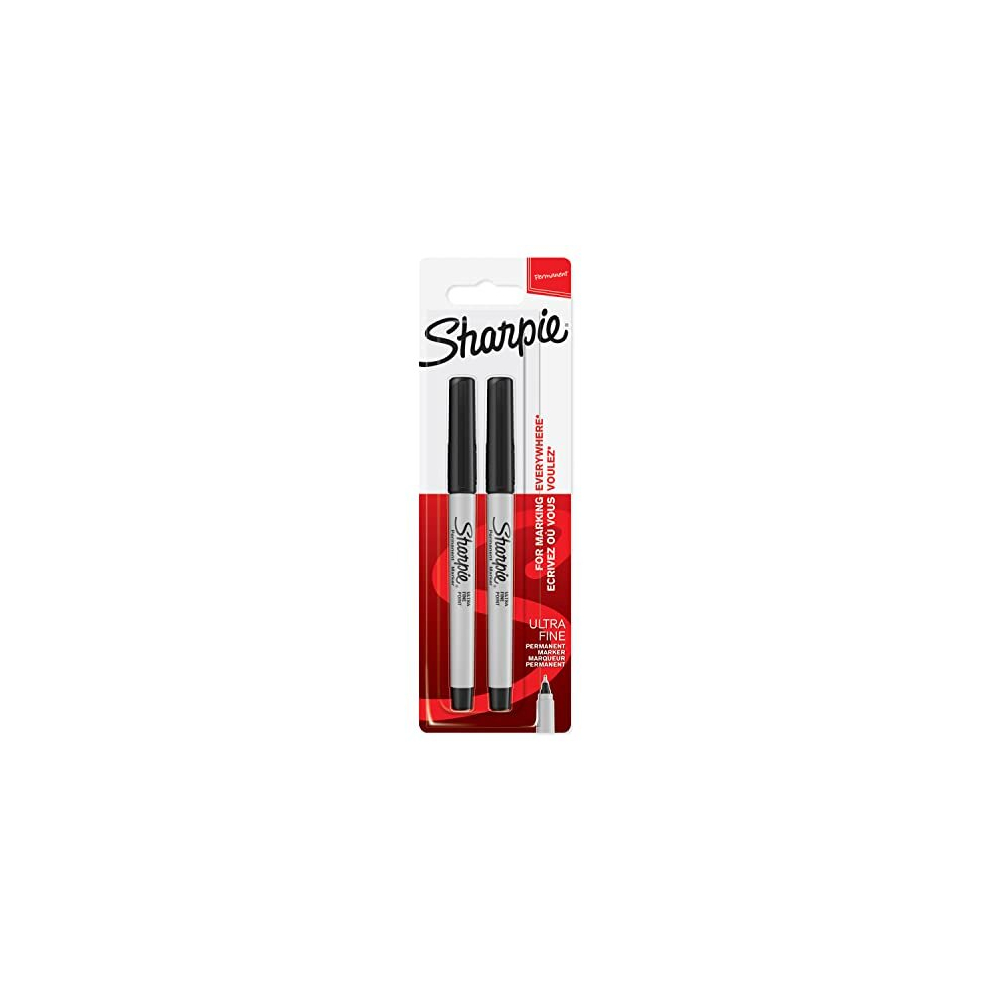 Sharpie Permanent Markers | Ultra-Fine Point | Black | 2 Count