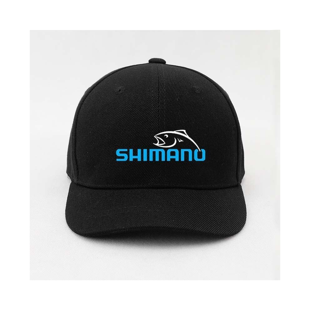 (One Size, black) Shimano Fishing Baseball Caps Fashion Printed Cap Cute Adjustable Hip Hop Snapback Hat