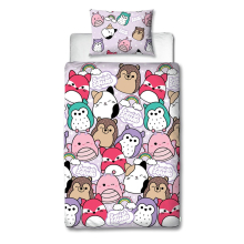 Squishmallows Bright Single Duvet Cover and Pillowcase Set