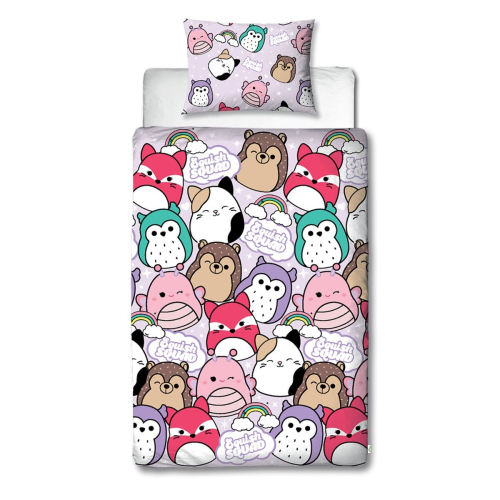 Squishmallows Squishmallows Bright Single Duvet Cover and Pillowcase Set