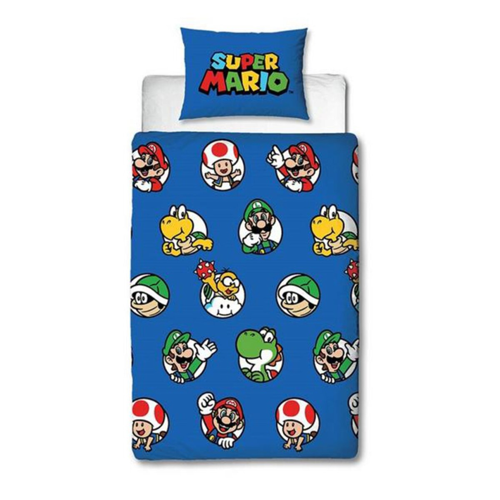 Nintendo Super Mario Continue Single Duvet Cover and Pillowcase Set