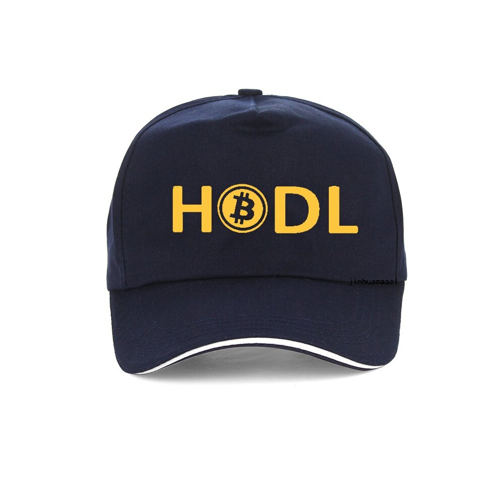 (One Size, Navy Blue) Bitcoin HODL Baseball Cap  Crypto Currency Satoshi Trading Lambo Moon Men Women brand dad caps Unisex adjustable Snapback hat