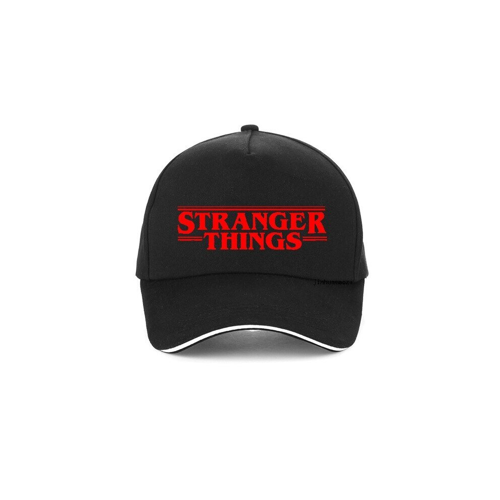 Spxubz (One Size, ) Movie Adult Stranger Things Cap Men Women 100%Cotton Baseball Caps Adjustable Hip Hop Hat Unisex Snapback Hat Cosplay Bone Black